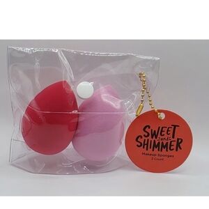 Ulta Sweet Shimmer PINK RED Duo 2 Face Makeup Sponges Applicator Blender New